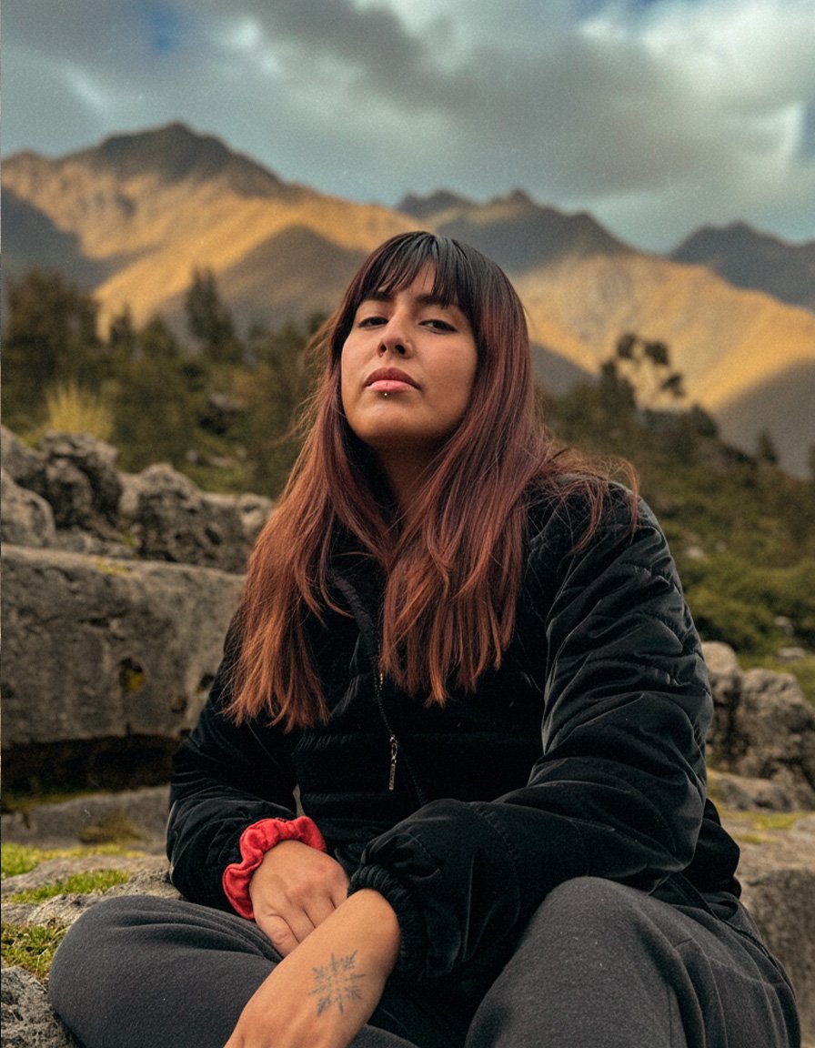 Portrait of LezamaTattoo, blackwork tattoo artist from Cusco, Peru, with 5 years of experience creating detailed and symbolic black ink designs at NOIR Tattoo Studio.