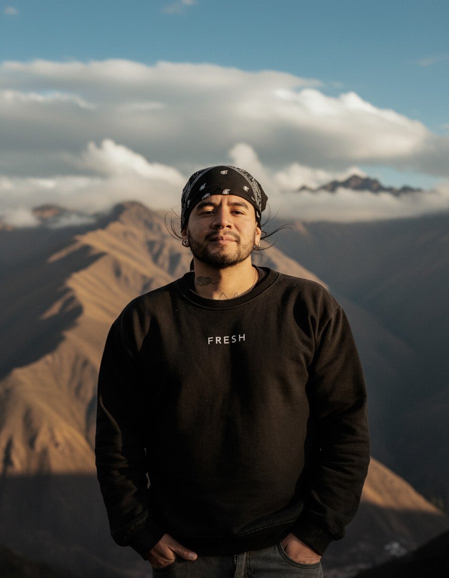 Portrait of Beisi.Tattoo, founder of NOIR Tattoo Studio in Cusco, Peru, and fine line tattoo specialist known for delicate, minimalistic, and elegant designs.