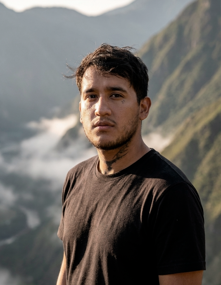 Portrait of Beisi.Tattoo, founder of NOIR Tattoo Studio in Cusco, Peru, and fine line tattoo specialist known for delicate, minimalistic, and elegant designs.